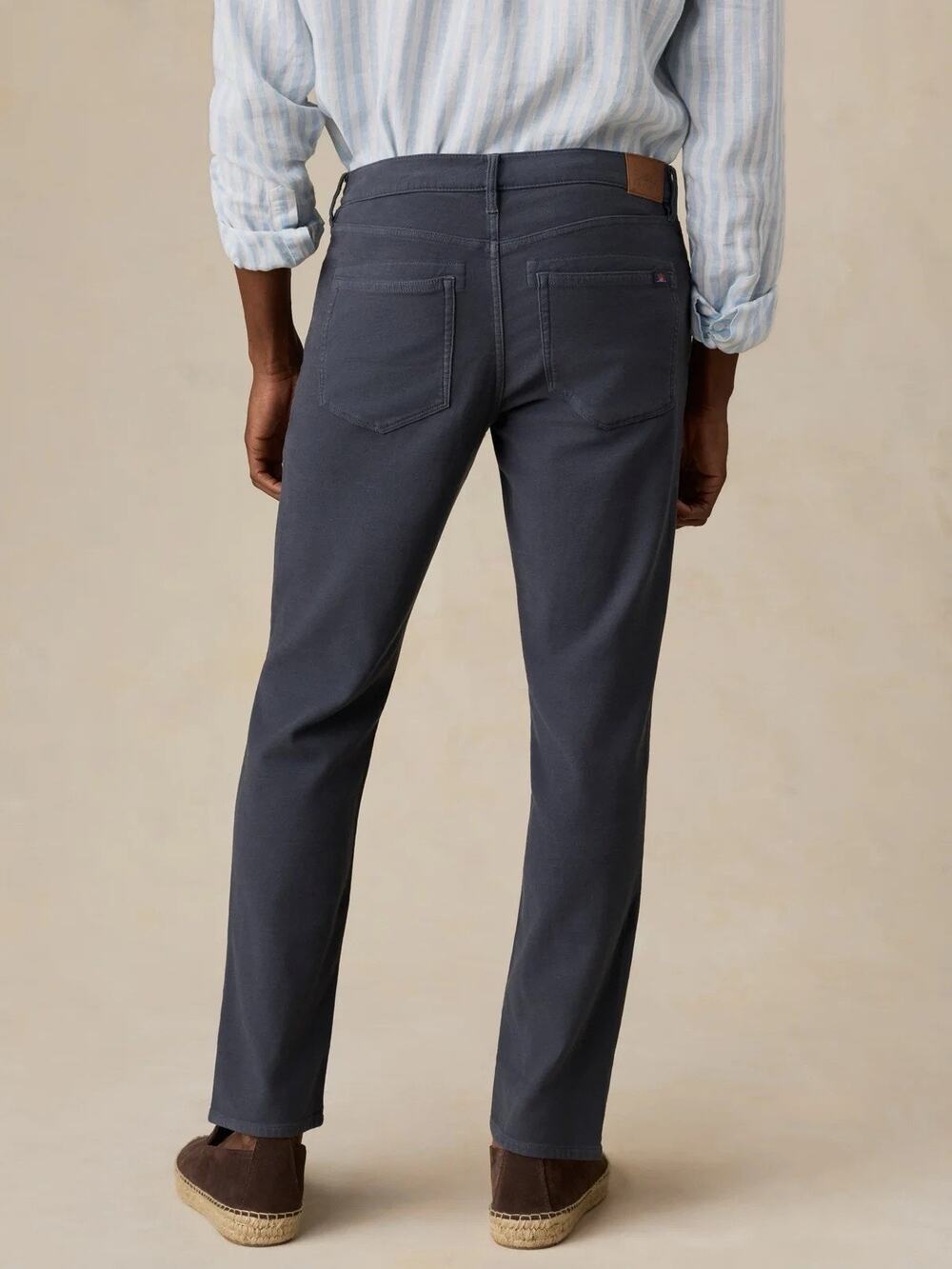 Faherty Stretch Terry 5 Pocket Pants Mens 34 (36x32) Navy Cotton Jeans